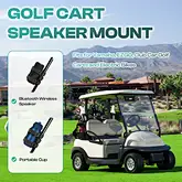 speaker mount for golf cart